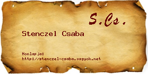 Stenczel Csaba névjegykártya